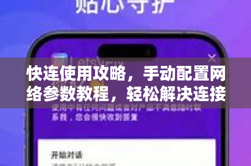 快连使用攻略，手动配置网络参数教程，轻松解决连接问题